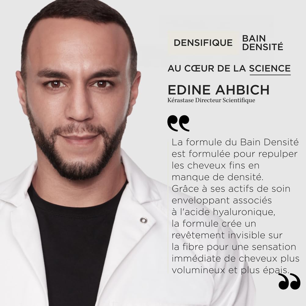 KÉRASTASE Densifique - Bain Densité - Shampoing Repulpant - Effet Volume et Densifiant Longue Durée - Acide Hyaluronique et Gluco-Peptides - Cheveux Affinés en Perte de Densité