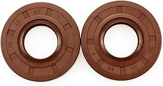 Seal Washer 2pcs ID 10 MM Brown Fluoro FKM Fluorine Rubber Oil Seal, TC Oil Seal Skeleton, Hydraulic Spring U Lip TC Oil Seal Gasket Gasket Lip (Color : 2pcs, Size : 10x18x6)