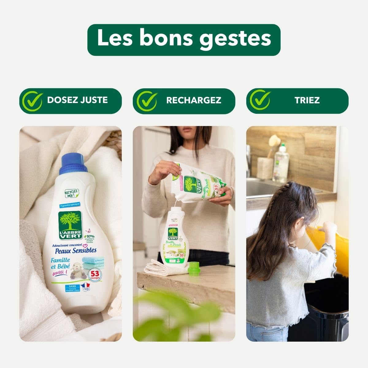 L'arbre Vert Płyn do płukania Sensitive skin 800ml