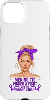 Meningitis Awareness Month Women Fighter Meningitis Case for iPhone 15 Plus