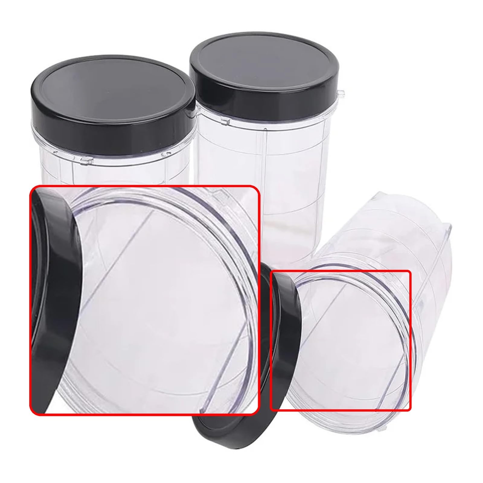 Paquete De 3 Vasos De Licuadora Con Tapas, Compatibles Con Magic Bullet, 250w MB1001, Exprimidor, Mezclador, Jarra De Licuadora, Piezas De Repuesto, 16oz