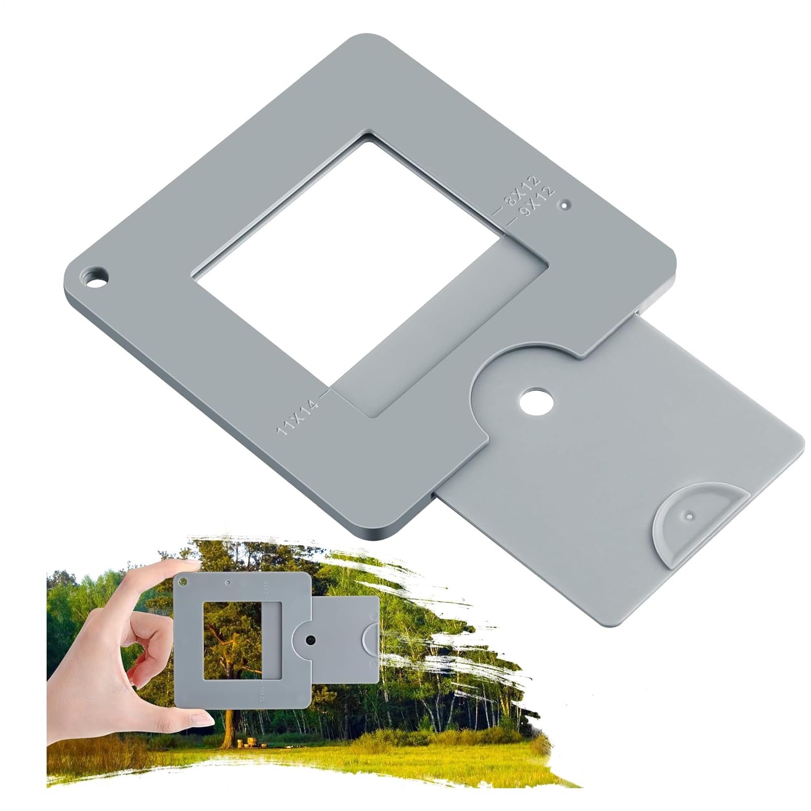 Motivsucher für Zeichnen - Farbisolations View Catcher - Tragbarer Sucher mit Schiebemechanismus für Malerei Fotografie Naturliebhaber Outdoor Abenteurer Garten Erkundung Camping