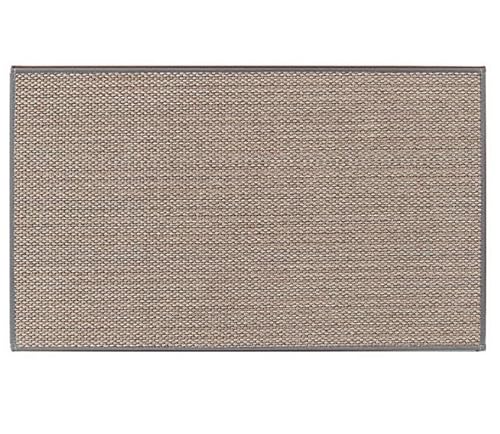 長方形のジュートラグ100%天然繊維、サイザル麻の手織りのラグ、フロアプロテクターマット、滑り止め付きのジュートカーペット、ベッドルーム/リビングルーム用、ベージュ、カスタムサイズ (17X47インチ,A)