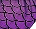 Simplicity Child Fish Scale Print Full Length Leggings Tight Pants, Purple, M