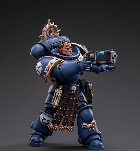 Miniatura 4 de Pipigirl Figuras de acción de soldado de licencia genuina 118, kits de modelos de guerrero extremo militar militar de 4 pulgadas (Ultramarines