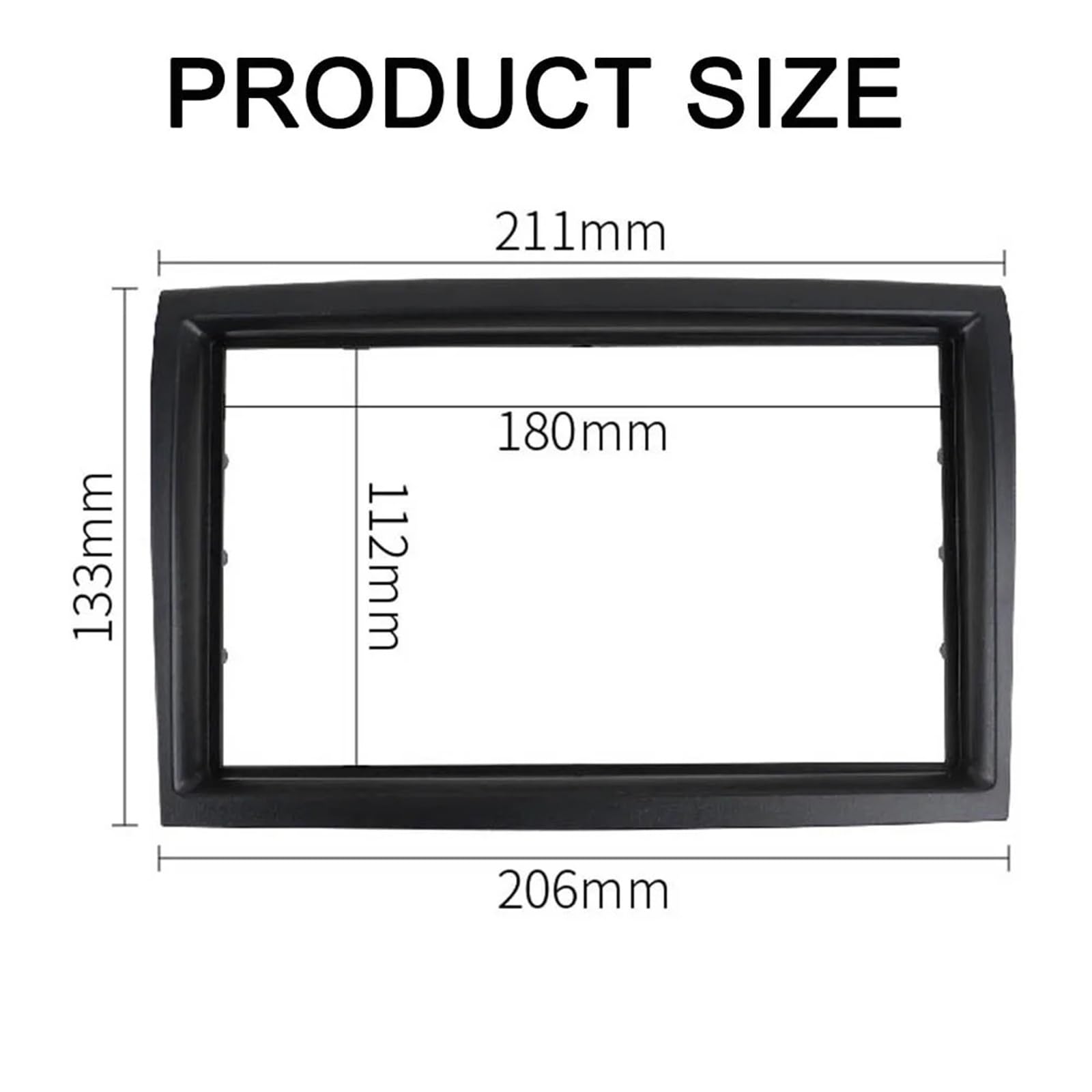 Fascia Marco Radio Coche para Peugeot Boxer 2006+ Doble DIN Fascia Tablero Instalación Kit De Ajuste Marco Estéreo Panel Bisel