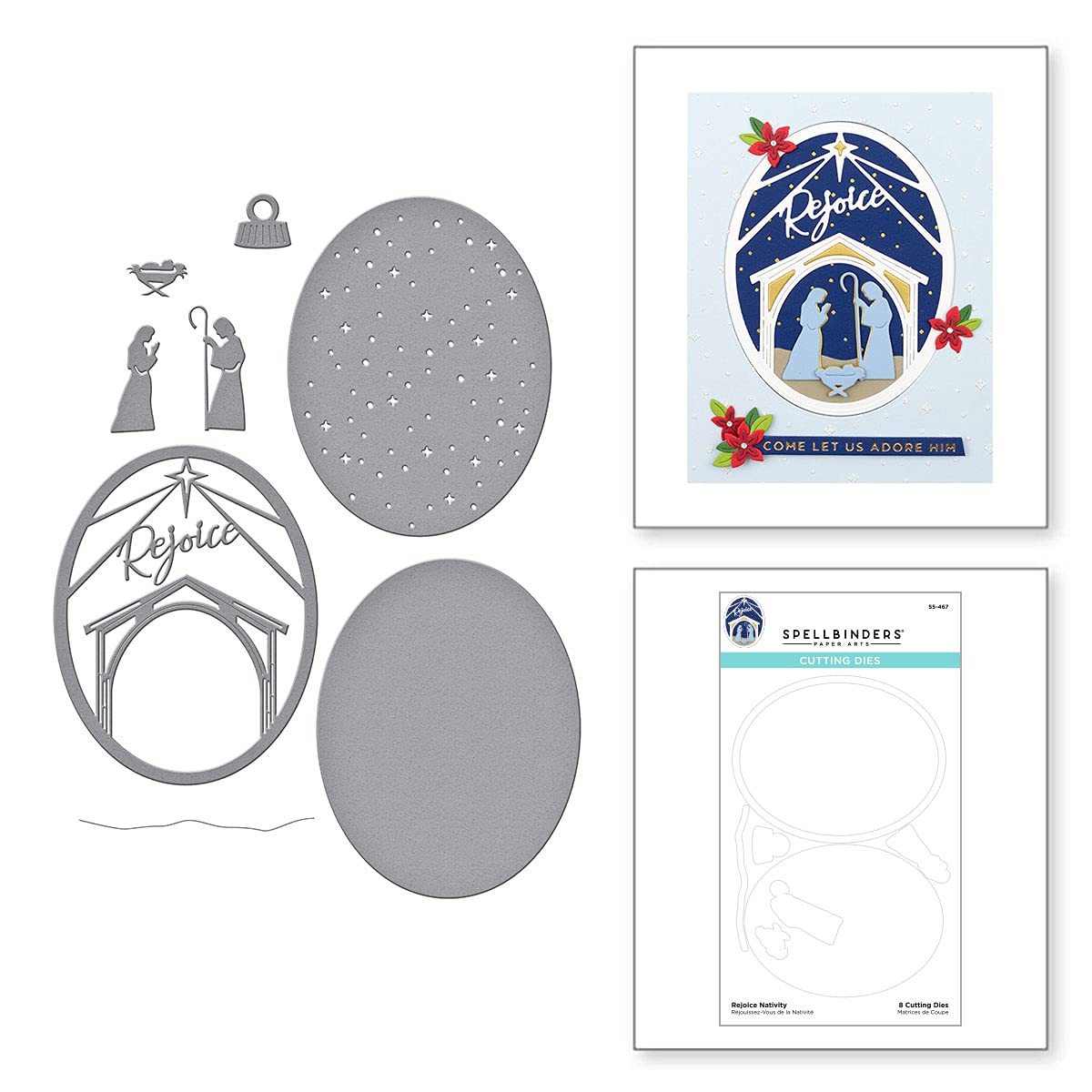 Spellbinders Rejoice Nativity Dies, Metal