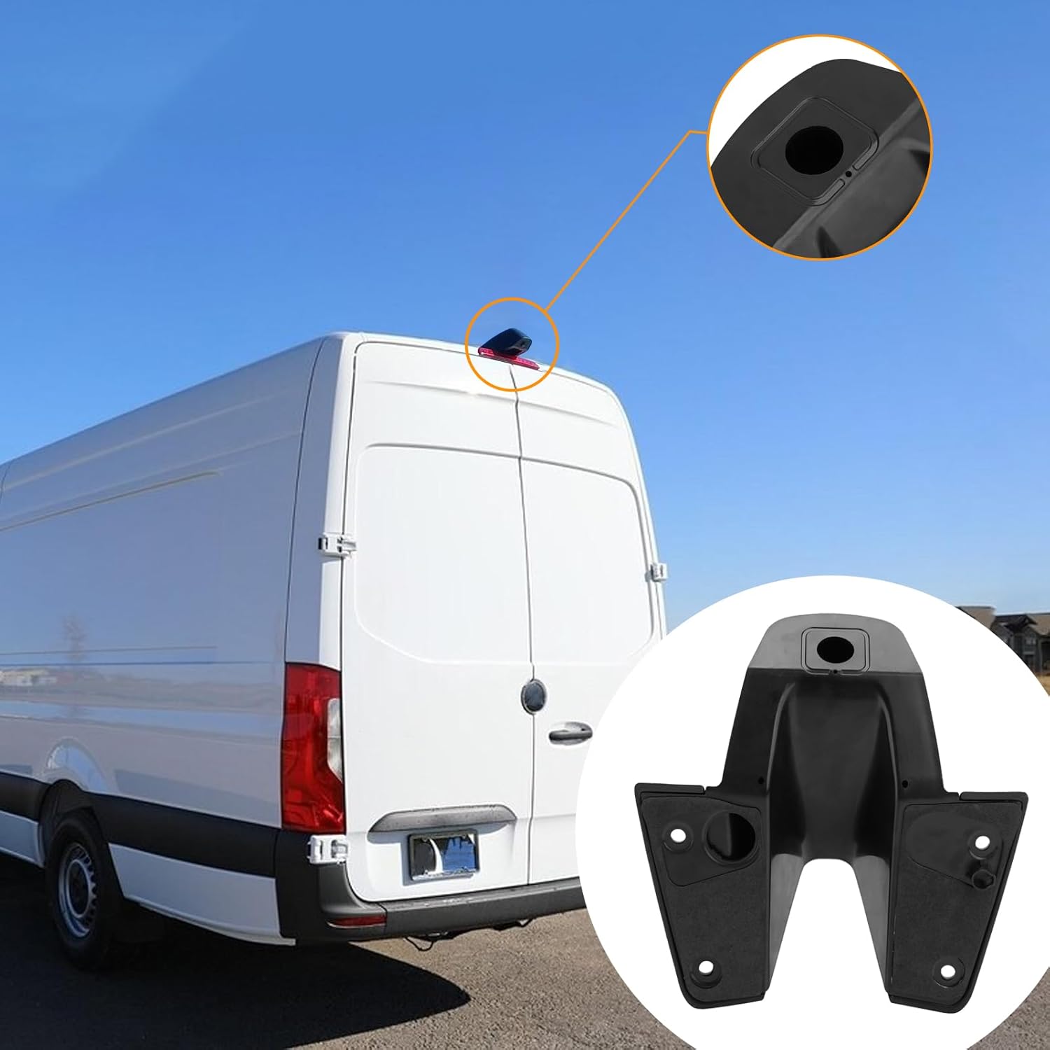 JERBOR A907820120 Rear Roof Camera Housing Fit for Freightliner Sprinter 1500 2500 3500 2019-2020, Fit for Mercedes Benz Sprinter Van 1500 2500 3500 2019-2020, Backup Camera Housing Replacement