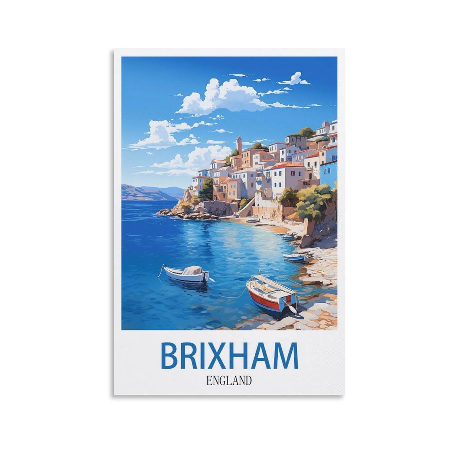 Ezmlfa S201 Diamond Painting Kits For Adults,Brixham England 5D Diamond Painting Kit For Adults Beginners, Diy Full Round Drill Gem Art Kits For Home 50X60cm