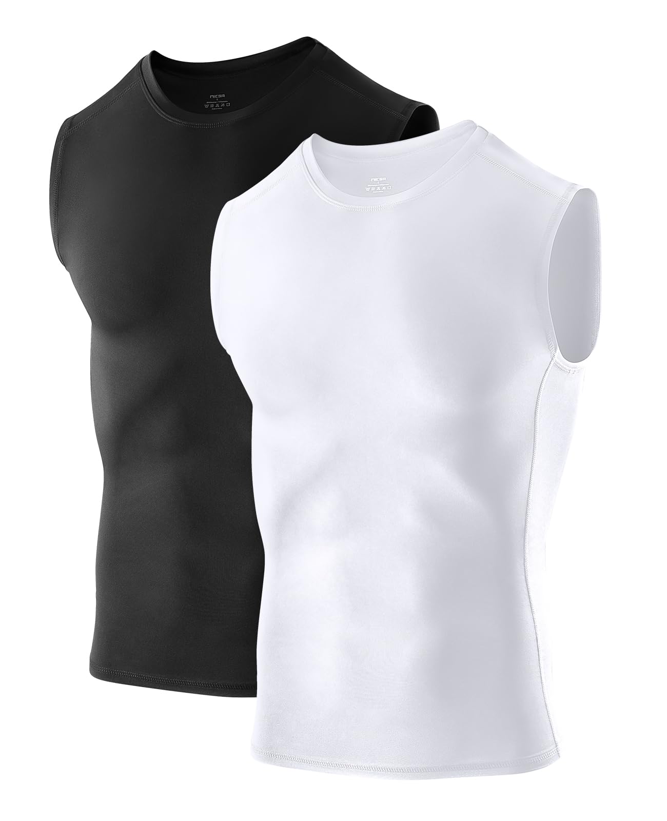 Niksa T-shirt de compression pour homme - Débardeur de sport sans manches - T-shirt fonctionnel de course