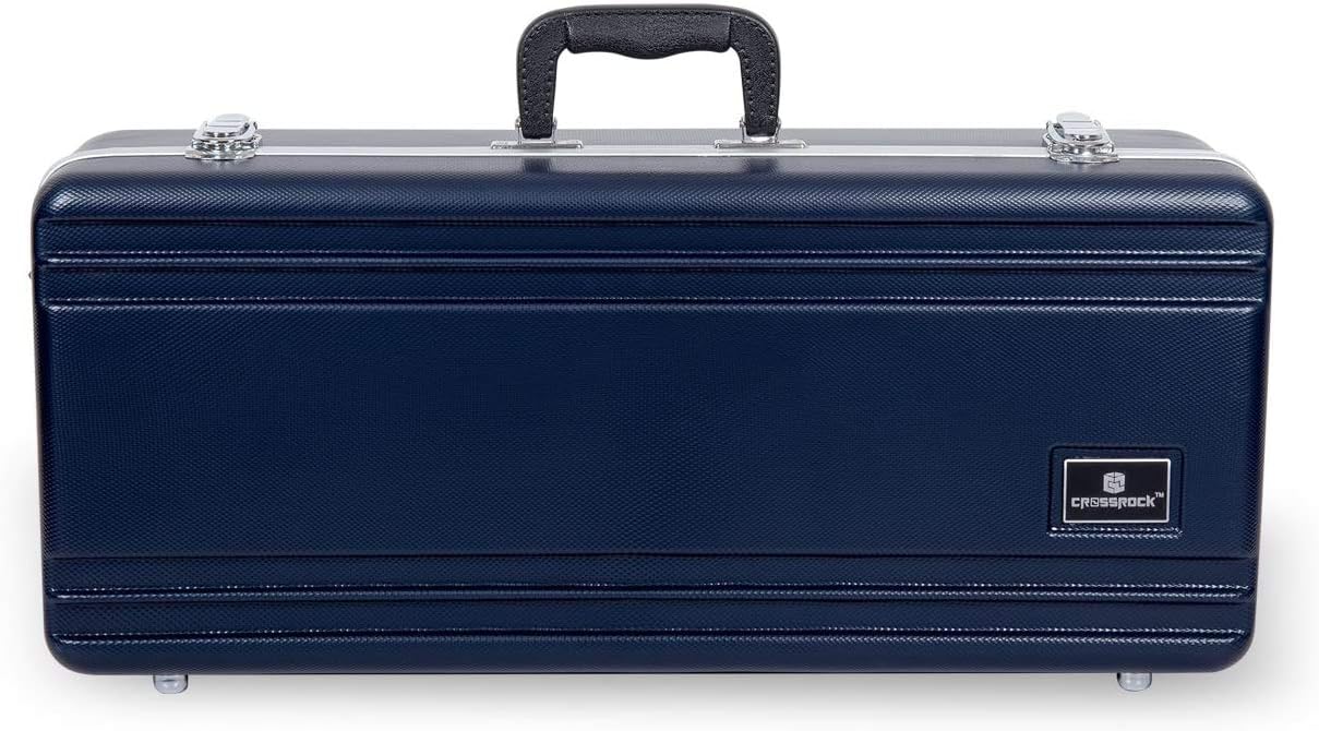 Crossrock ABS Molded Alto Saxophone Case-Rectangular, with Single Shoulder Strap Blue(CRA861ASBL-R)