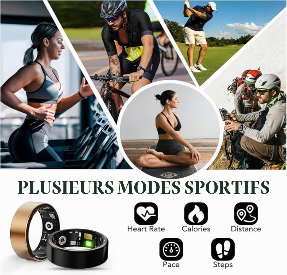 Colmi R02 Smart Ring,2025 New Colmi Smart Ring R02,ColmiR02 Smartring Waterproof Fitness Tracker Smart Ring,Bague Intelligente pour Hommes et Femmes avec boîtier de Charge, Mode Multisports (#10)