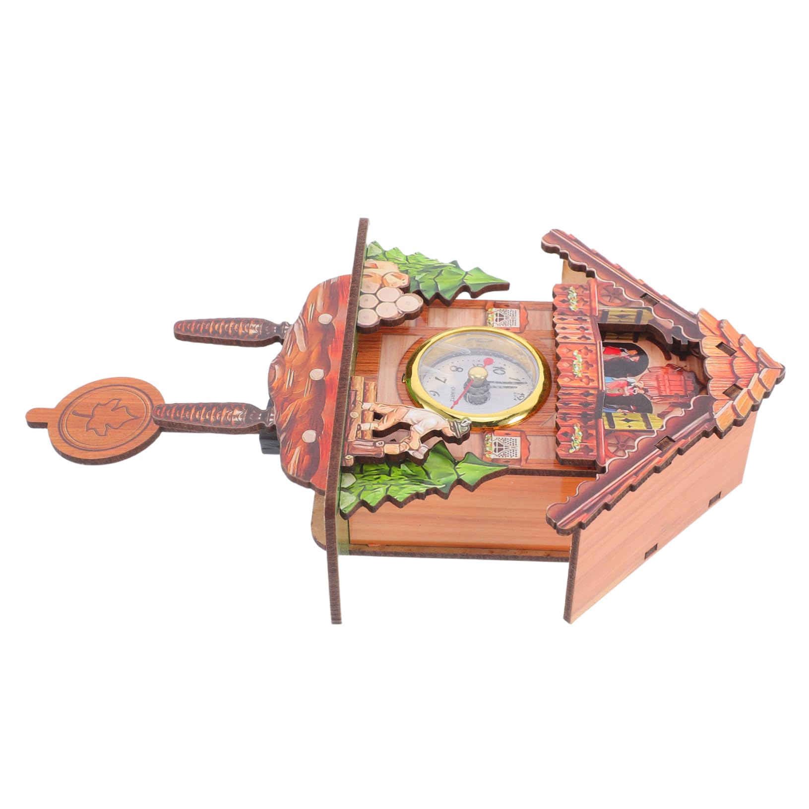 Horloge murale coucou ronde pratique à couverts plastique pour la maison