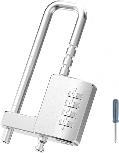 Miniatura 8 de Cerradura de gabinete con combinación, código de bloqueo de casillero de gimnasio, cierres ajustables en forma de U para gabinete, candado de