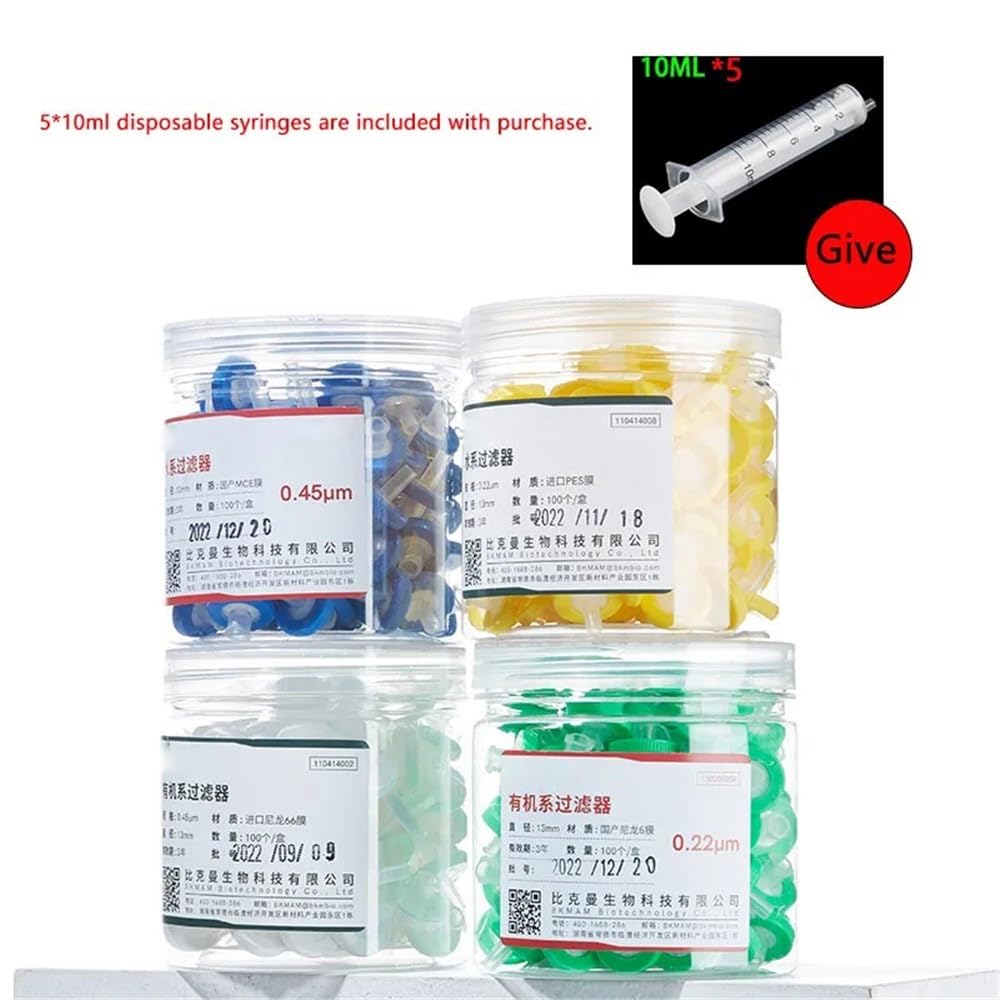 Vetreria da laboratorio Siringa monouso in nylon/organico/PTFE/PES 13 mm/25 mm micron, filtrazione in fase microporosa(25mmx0.22um Nylon)