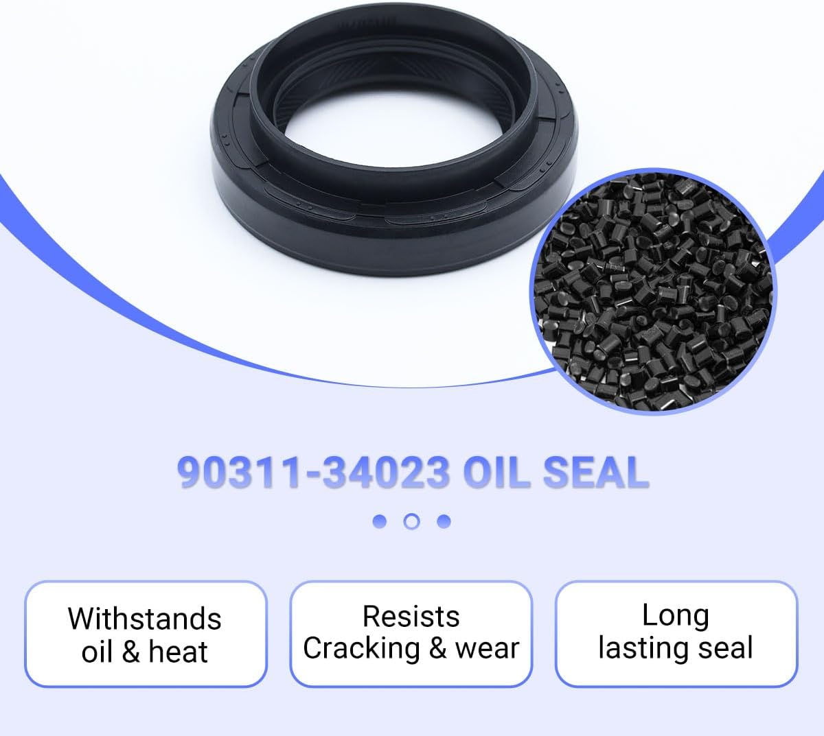 90311-34023 Axle Shaft Oil Seal | Fits Toyota Scion Corolla Matrix Echo Yaris XA XB IQ | Manual Transaxle Seal | 1 Pack