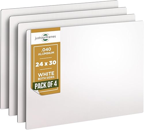 Miniatura 10 de Letrero de metal en blanco (paquete de 5), hecho de chapa de aluminio para crear letreros personalizados de metal o calle al aire libre