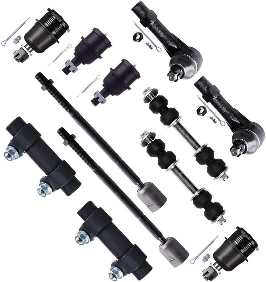 SCITOO 12PC Front Suspension Kit for Dodge Dakota Tie Rod Ends Sway Bar End Links Ball Joints Auto Parts