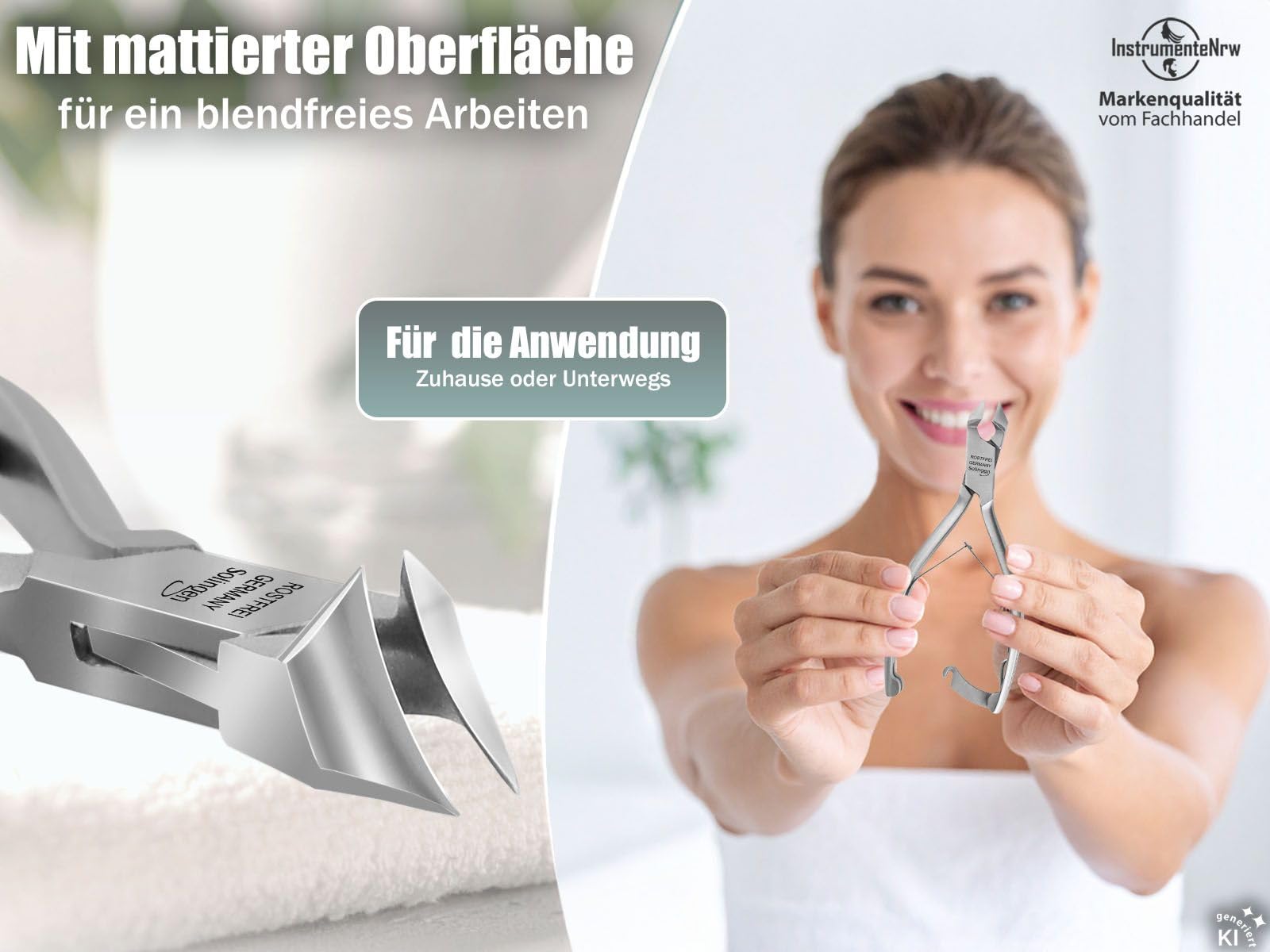 Kopfschneider Solingen Nagelzange für dicke & eingewachsene Fußnägel 14 cm | Made in Germany Edelstahl Rostfreie Solinger Eckenzange Pediküre Zange für eine präzise Nagelpflege und Fußpflege