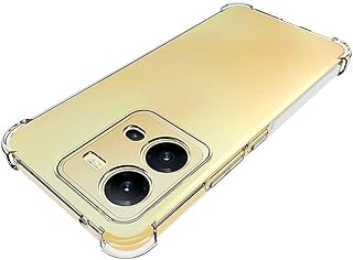 Vivo V25 5G & V25E جراب شفاف تصميم رفيع مرن بولي يوريثين مقاوم للحرارة بزوايا مضادة للصدماتمتوافق مع هواتف فيفو - V25e
