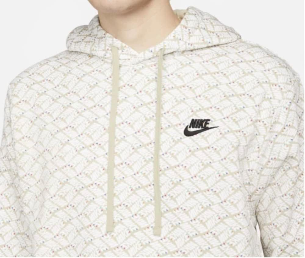 Nike Sportswear Sport Essentials+ Men's Fleece Pullover Hoodie, Limestone/Black XX-Large - Image 3