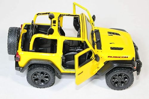 Miniatura 26 de KiNSMART - Jeep Wrangler Rubicon Off Road 4x4 5 pulgadas Escala 1:34 Die Cast Modelo Réplica de Coche de Juguete Opentop Juego de 4 Opentop