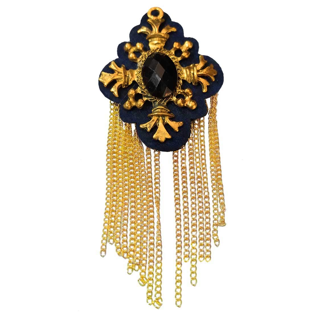 Mens Suit Black Rhinestone Crystal Wedding Label Pin With Hanging Chain Gold Blue Brass Crystal Brooch For Men And Women-image-11