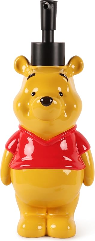 Dispensador de sabonete Jay Franco Winnie the Pooh em resina, amarelo, 1 unidade