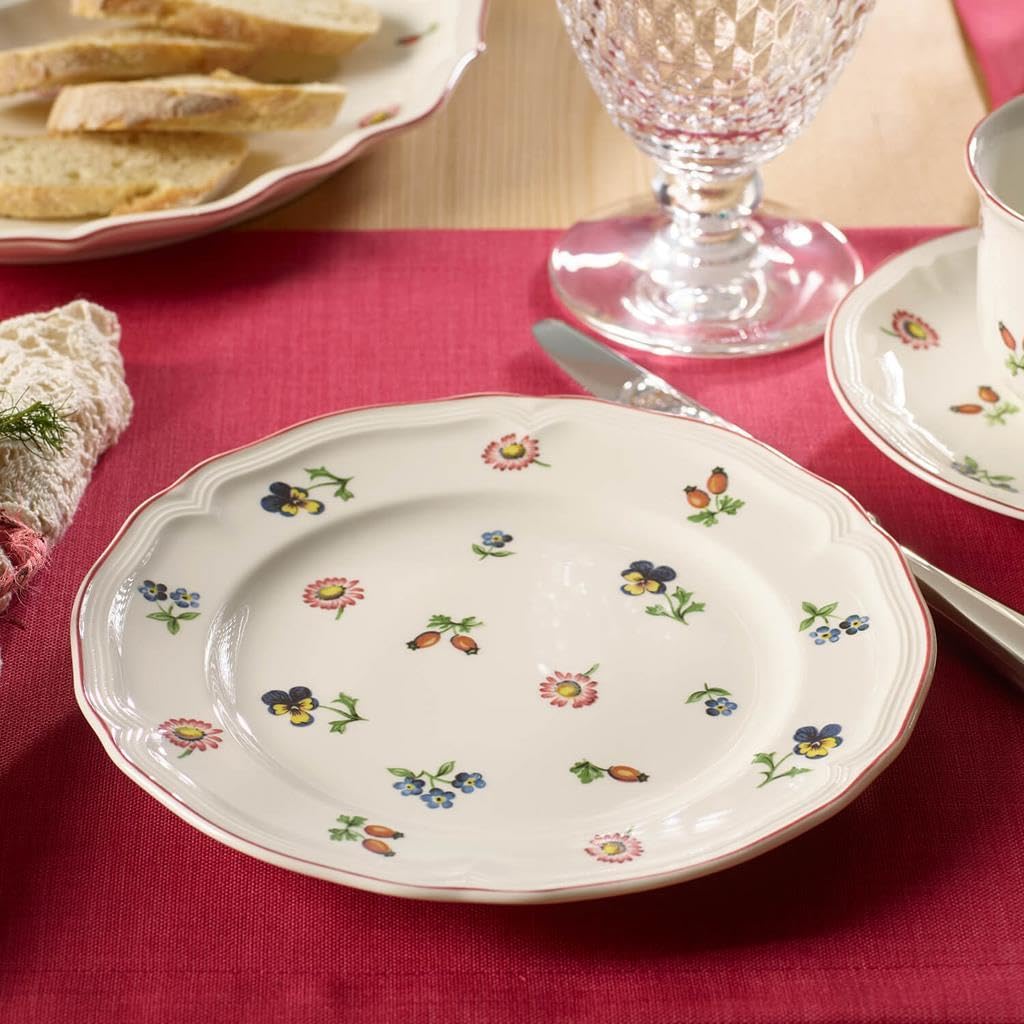 Villeroy & Boch Petite Fleur Frühstücksteller, Porzellan, Weiß, 22 x 22 x 7 cm, 6 Einheiten