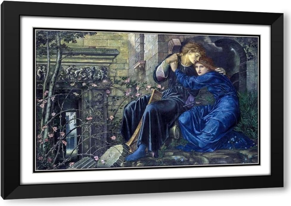 ArtDirect Love Among the Ruins 18x13 Black Modern Wood Framed with Double Matting Museum Art Print by Burne-Jones, Edward