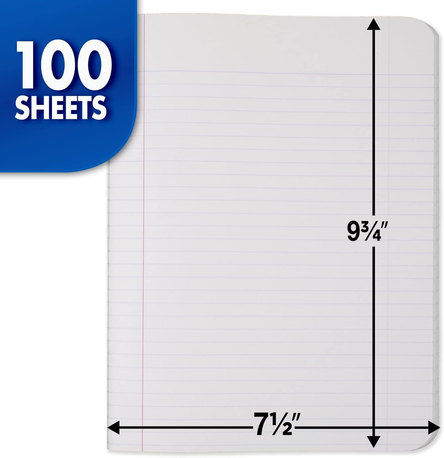 Mead Composition Notebooks, 12 Pack, College Ruled Paper, 9-3/4" x 7-1/2", 100 Sheets per Comp Book, Black Marble (72938) : Everything Else