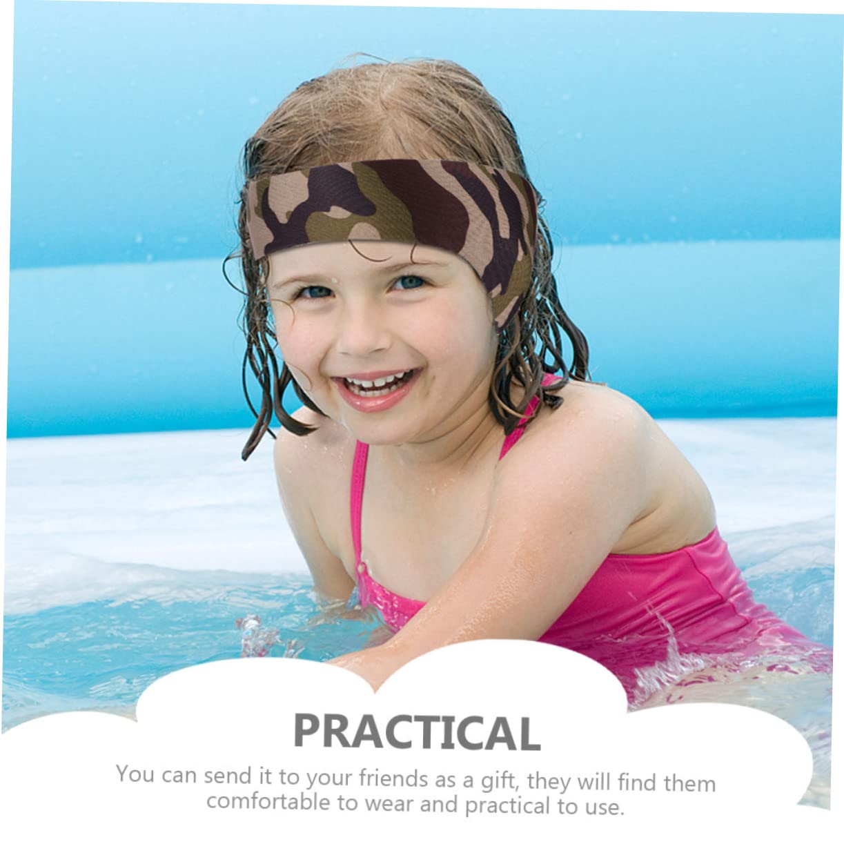 Toyvian 2 series Diadema Impermeable Con Protección Para Los Oídos Banda Para Las Orejas Para Nadar Diadema Para Deportes Acuáticos Diadema Para Natación Diadema 6 piezas x 2