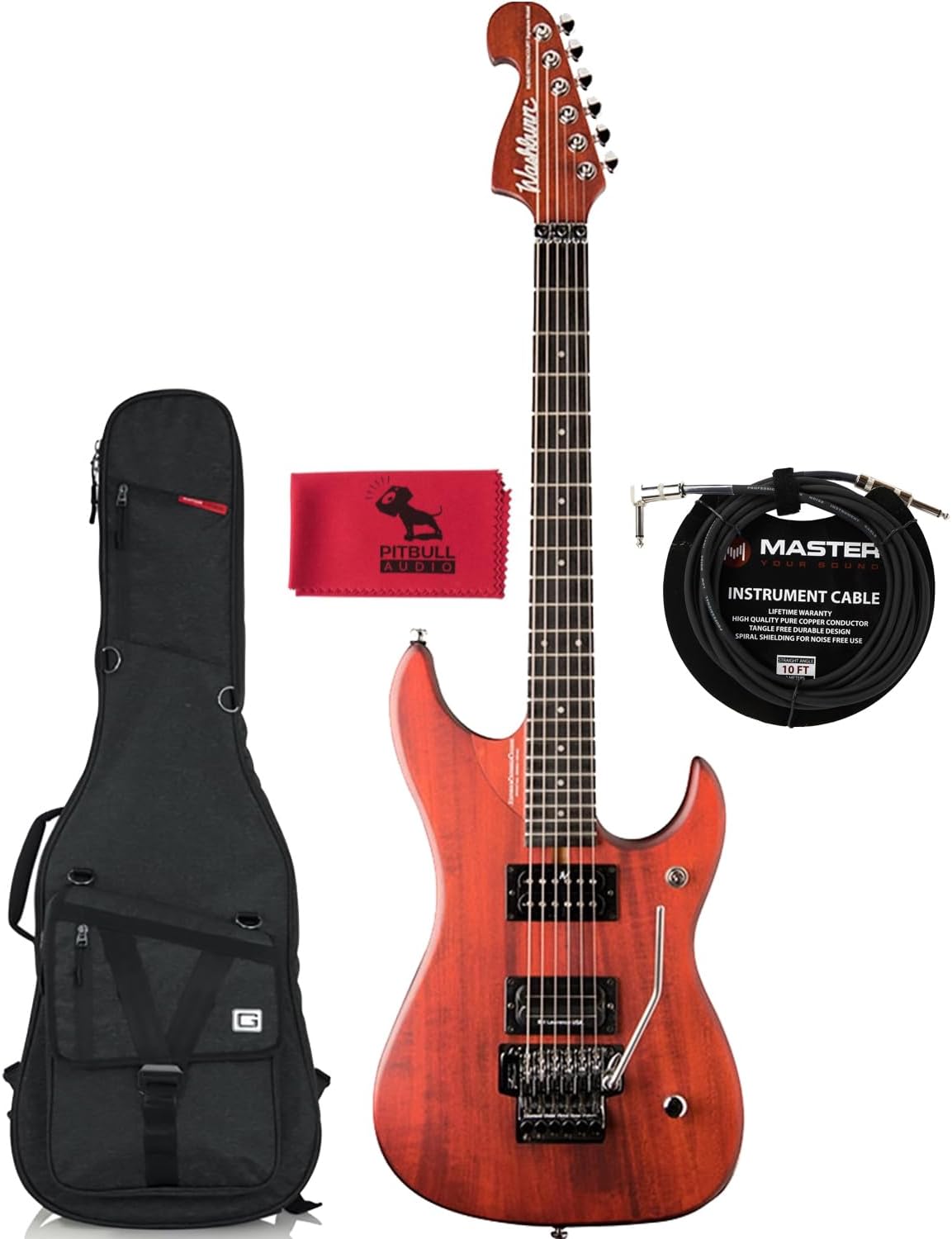 Washburn N24 Nuno Bettencourt Vintage Padauk Guitar, Matte Finish w/Gig Bag, Cable & Cloth