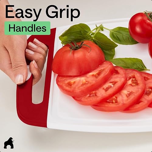 Miniatura 8 de La tabla para cortar original GORILLA GRIP (TM), antiderrapante, reversible para cortar y servir queso. Potente tecnología de agarre, sin BPA