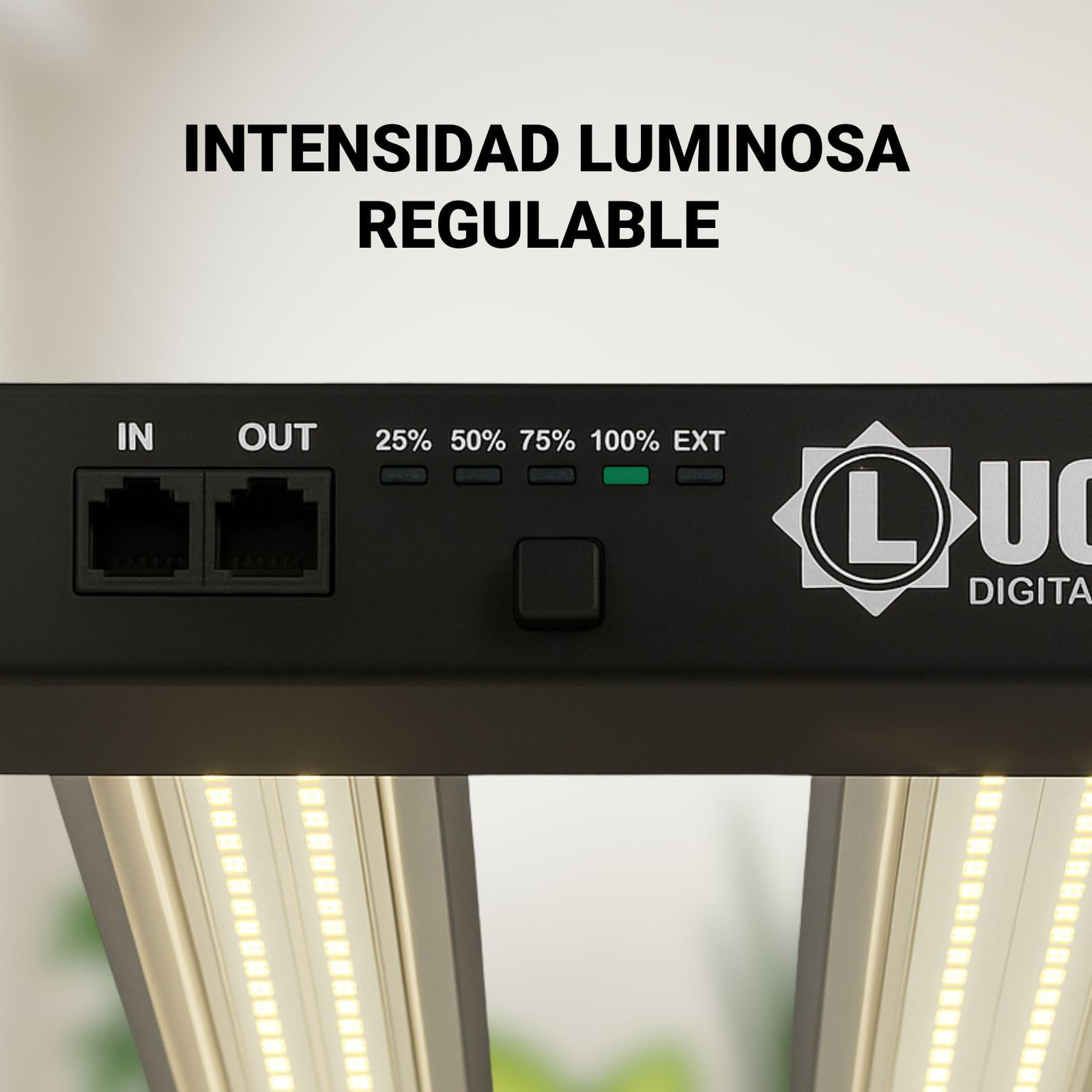 LED 120W Black Label - Luz para plantas de espectro completo – 2.9 µmol/J, Potencia Regulable, Iluminación Profesional para Cultivo Interior