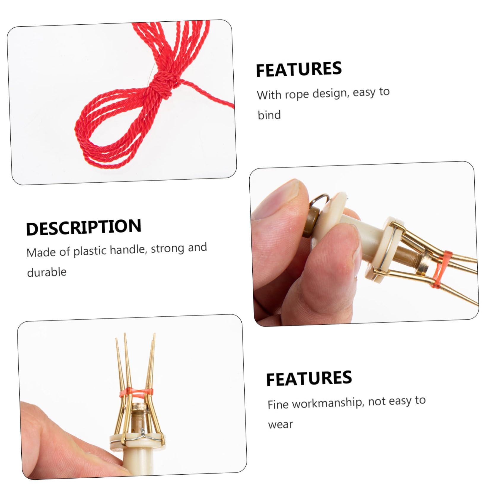 VANZACK 4sets Fishing Worm Bait Clips Lure Clips Portable Baits Smooth Wear-Resistant Angling Accessory Set 3pcs*4 Random Color