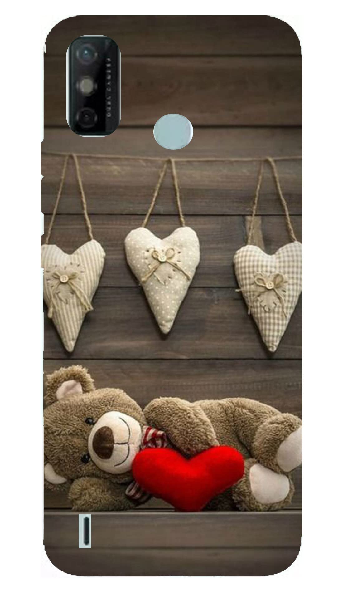 Samcase Sleepy Teddy Bear Design Printed Soft Designer Mobile Back Cover for Tecno Spark 6 Go