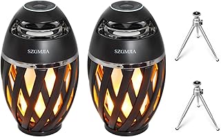 LEDMEI Led Flame Speakers, Flame Torch Atmosphere Speaker Bluetooth 4.2 iPhone/iPad/Android (Flame Wireless Speaker 2pack)