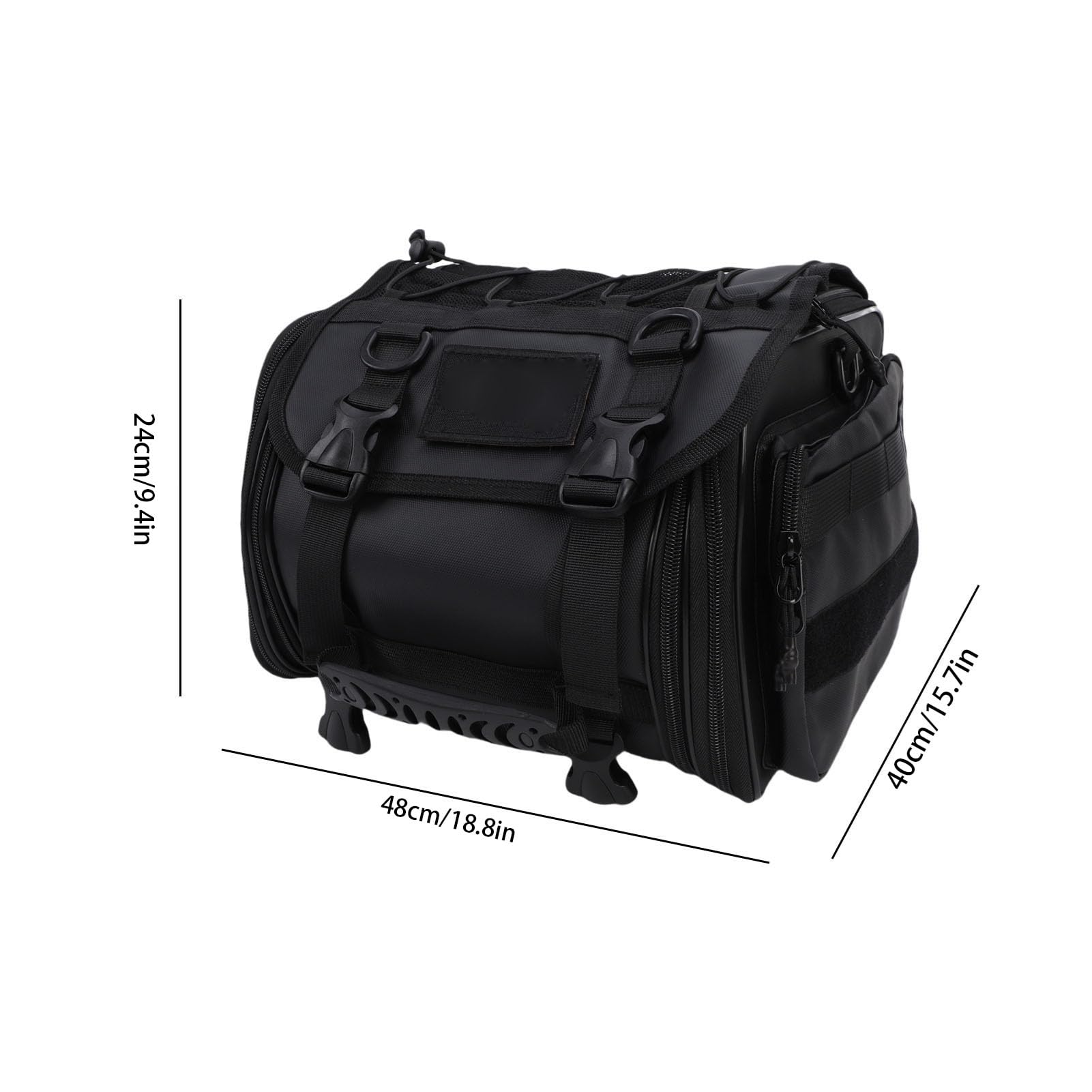 SIXRUN Borsa per Bagagli da Coda per Moto Borsa Portaoggetti per Bagagliaio Espandibile Impermeabile da 20-30 Litri per Avventurieri di Viaggi in Moto
