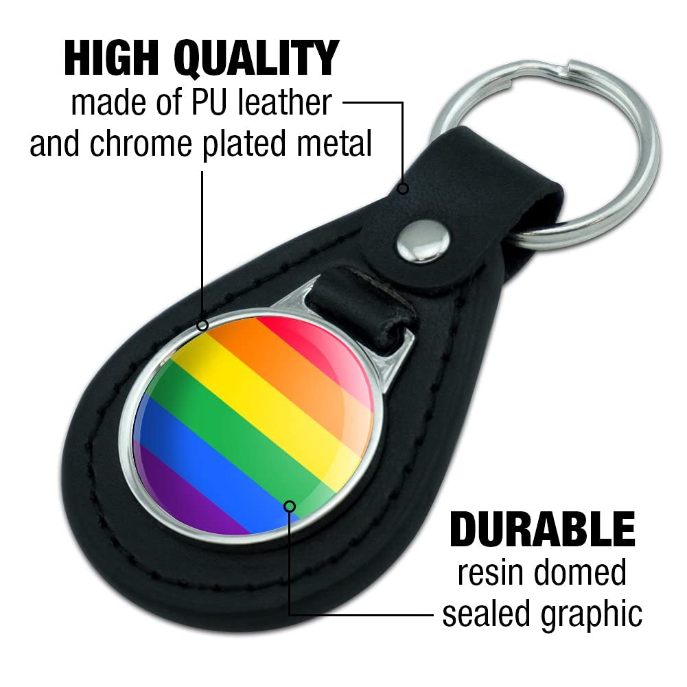 TRIXES Rainbow Keyring - Braided Leather Loop Pride Accessory For LGBTQIA2s+ Support, Multicolour Keychain 5 thumbnail image