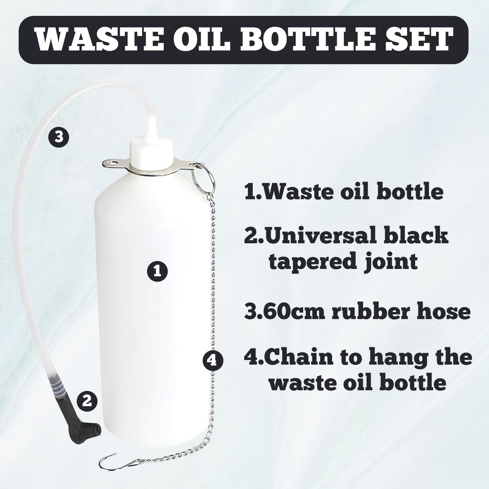 Bottiglia Raccolta Liquido Freni POFIBO Da 1L Con Tubo Flessibile - Per Auto, Moto, ATV - Foto 10