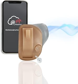 in-The-Canal Cloud Hearing Devices with Echo and Noise Cancellation, ITC Hearing Aid, Small Hearing aid, Nearly Invisible, Best OTC Hearing Aids for Seniors & Adults, App Compatible (Left)