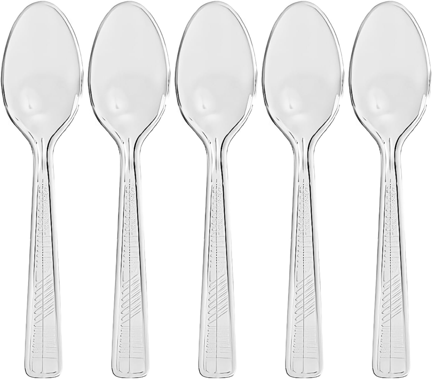 Clear Plastic Teaspoons (48 Count) Premium Quality, Heavy