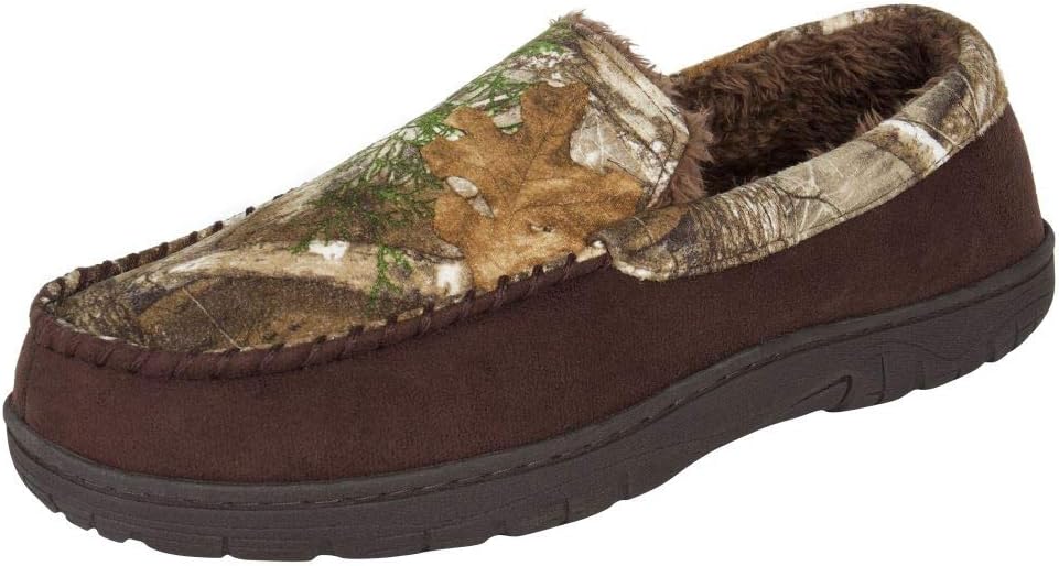 Realtree Men's Memory Foam Camo Moccasin House Slipper Indoor/Outdoor