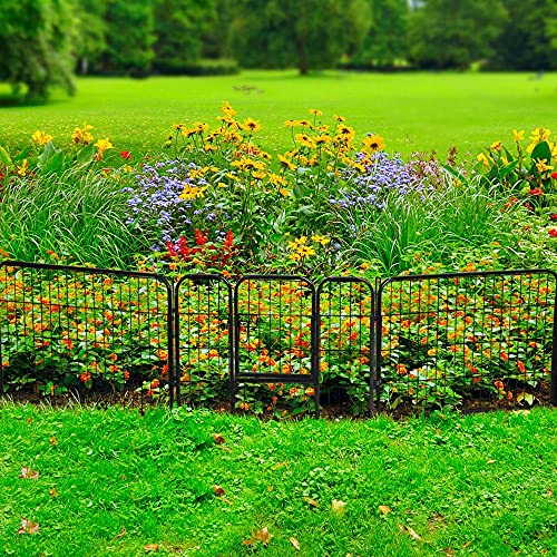 Image of Yaheetech 24in x 43ft Rustproof Foldable Metal Decorative Garden Fence