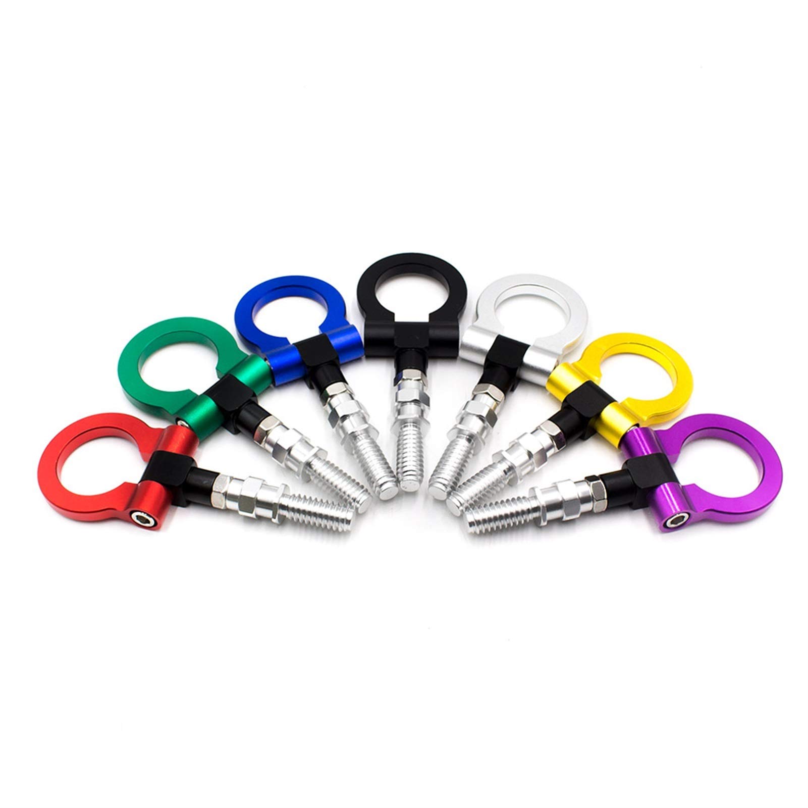 Gancio Di Traino Universale Per Auto – Anello Pieghevole In Metallo Colorato (verde, Blu, Rosso, Nero, Argento) Per Rimorchio E Racing