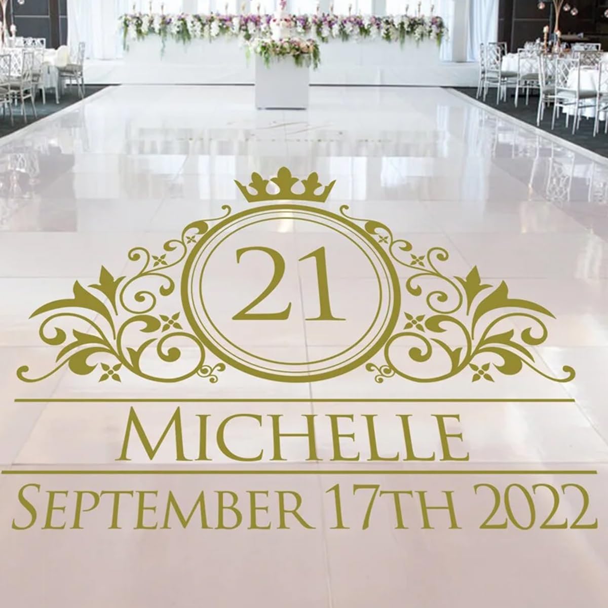 Personalized Name Wedding Dance Floor Decal, Dance Floor Decal, Wedding Floor Sticker Murals, Wedding Party Favors, Wedding Sign & Event Dance Floor Decal Sticker(220x178cm)
