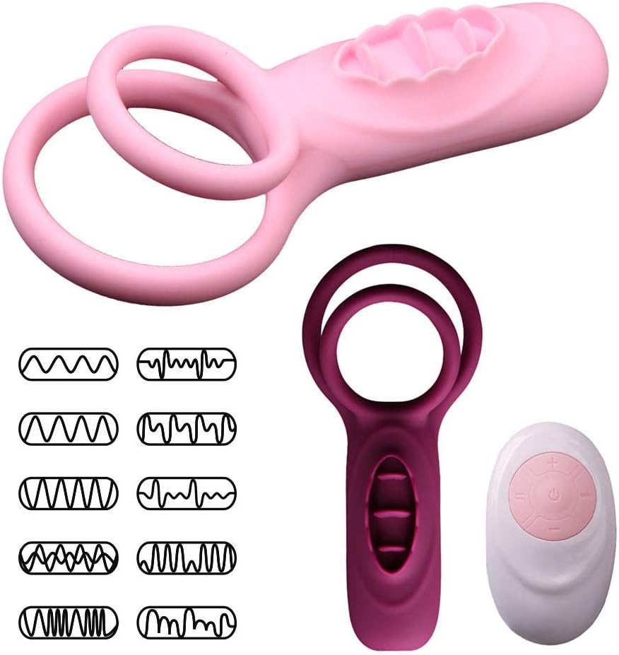 ZKO Anillo Vibratorio Masculino De Silicona - 10 Modos De ...