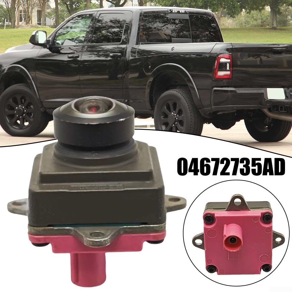 Cámara de respaldo para RAM 2500 3500 2019-2023, vista trasera, ayuda de estacionamiento inversa, imagen clara, impermeable, negro, OEM 4672735AD