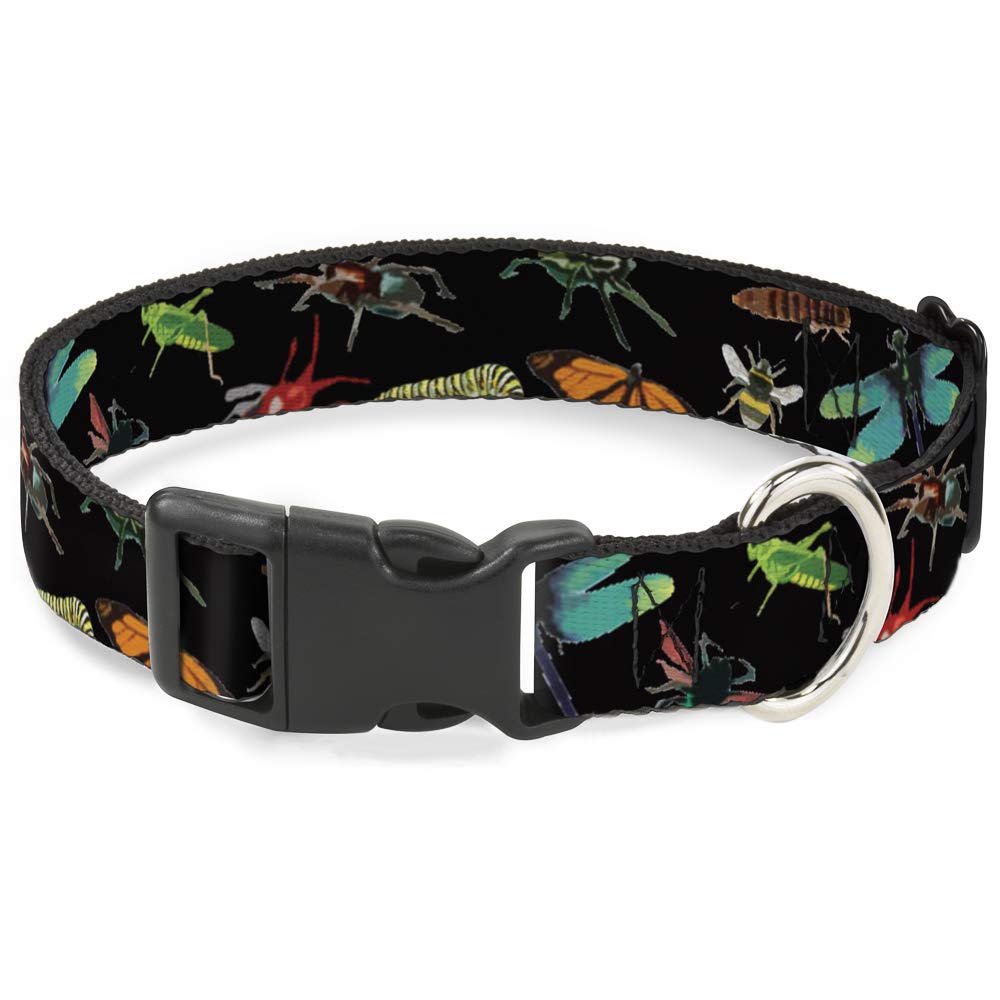 Collar para perro de insectos ideal para paseos diarios con clip seguro de plástico negro